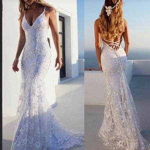 Custom mermaid wedding dress. Never worn.